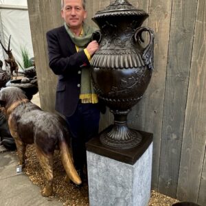 Vase Esprit Ornate Classic Urn Solid Bronze Sculpture 112cm FIWO 67 - Image 3