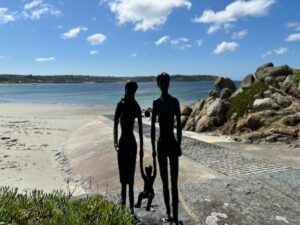 Mother Father & Baby Modern Bronze Family Sculpture MO 2