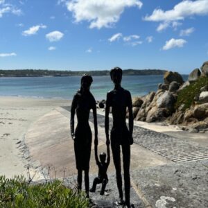 Mother Father & Baby Modern Bronze Family Sculpture MO 2