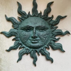Sun Face Wall Art Bronze Art Verdigris 1 | Avant Garden Bronzes