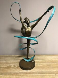 FIBA 31 Solid Bronze Ribbon Dancer Sculpture 69cm 1 | Avant Garden