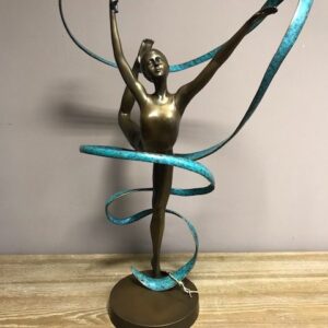 FIBA 31 Solid Bronze Ribbon Dancer Sculpture 69cm 1 | Avant Garden