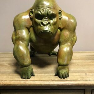 WI 66 Solid Bronze Gorilla Sculpture 38x33x45cm 2 | Avant Garden Bronzes