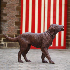 DO 14 Fine Cast Bronze Sculpture Dog Retriever 1 | Avant Garden