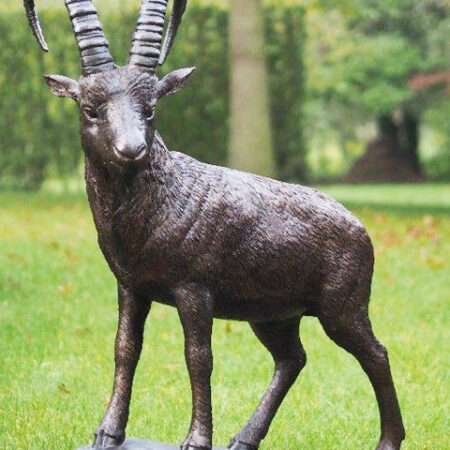WI 54 Fine Cast Solid Bronze Ibex Mountain Goat Sculpture 1 | Avant Garden Bronzes