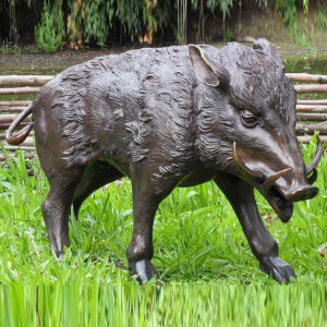 WI 11 Solid Bronze Boar Large Sculpture 1 | Avant Garden Bronzes