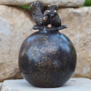 Bronze Memorial Mini Urn Peace Doves
