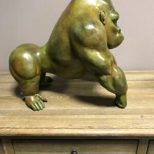 WI 66 Solid Bronze Gorilla Sculpture 38x33x45cm 4 | Avant Garden Bronzes