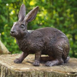 Bright Eyes Rabbit Sculpture Solid Bronze Statue 18 | Avant Garden Bronzes