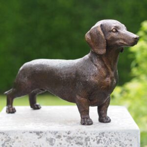 DO 23 Dachshund Sausage Dog Solid Bronze Sculpture 1 | Avant Garden Bronzes
