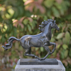 HO 26 Solid Bronze Horse Galloping Sculpture 30x38cm | Avant Garden