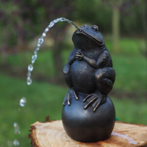 Solid Bronze Bull Frog Fountain Sculpture Water Feature 2 | Avant Garden