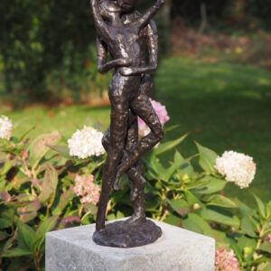 Solid Bronze Kissing Lovers 55cm Sculpture 2 | Avant Garden