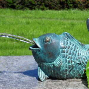 Solid Bronze Fountain Fish Koi Carp Sculpture 1 | Avant Garden