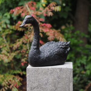 Solid Bronze Mute Swan Sculpture 1 | Avant Garden