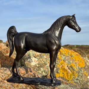 arab horse bronze sculpture elegant equestrian ornament showing arabian horse form for interior display