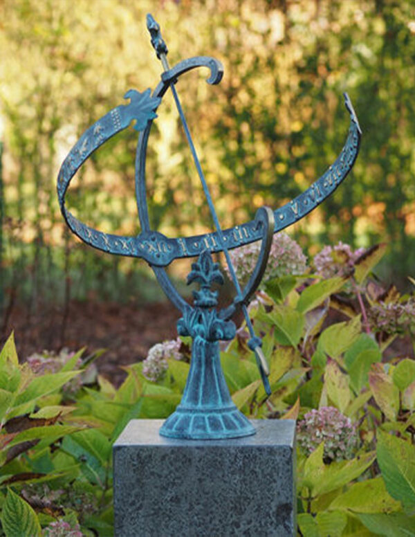 AR 8 Armillary Sphere Sundial 60cm Bronze Sculpture 1 | Avant Garden Bronzes