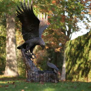 Bronze Bird Eagle Mother & Chick Garden Sculpture BI 6 4 | Avant Garden Bronzes