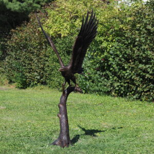 Bronze Bird Flight Eagle Life Size Wingspread Raptor Sculpture BI 92 1 | Avant Garden Bronzes