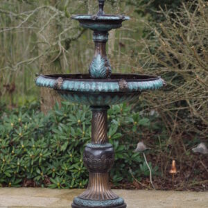 Solid Bronze Fountain Two Scales Sculpture 1 | Avant Garden