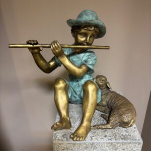 Bronze Shepherd Boy Fountain Sculpture 2