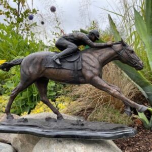 Bronze Racehorse Jockey Sculpture 5 | Avant Garden Bronzes