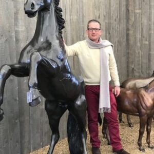 HO 22 Solid Bronze Rearing Horse Sculpture 3 | Avant Garden Bronzes