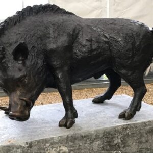 WI 13 Solid Bronze Wild Boar Sculpture 3 | Avant Garden Bronzes