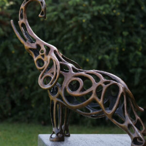 WI 62 Solid Bronze Elephant Modern Sculpture 1 | Avant Garden Bronzes