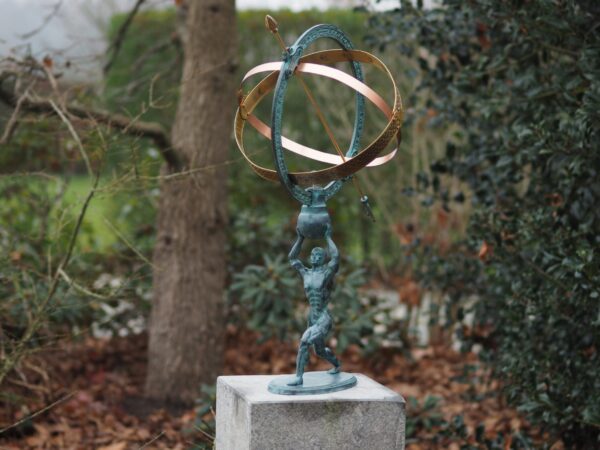 Atlas Armillary Sphere Sundial Bronze Sculpture AR 10 1 | Avant Garden Bronzes