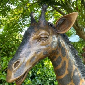 Giraffe Mother Bronze Sculpture 2m African Wild Animal 7 | Avant Garden Bronzes
