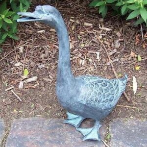 Solid Bronze Goose Standing 1 | Avant Garden