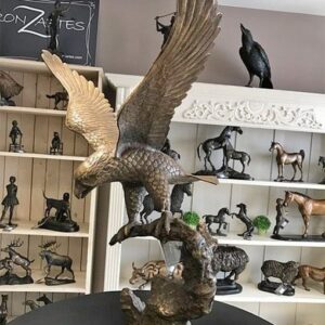 Bronze Bird Flying Eagle Wingspread Sculpture BI 4 2 | Avant Garden Bronzes