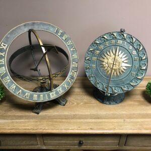 Verdigris Armillary Sphere Sundial Mix 3 | Avant Garden Bronzes
