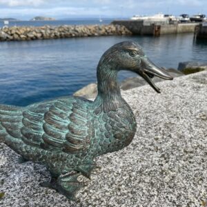 Verdigris Duck Fountain Bronze Sculpture 2 | Avant Garden Bronzes