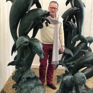 Solid Bronze Dolphin Fountain Sculptures 1 | Avant Garden