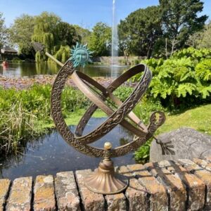 Armillary Sphere Sundial 48cm Solid Bronze Sculpture 10 | Avant Garden Bronzes