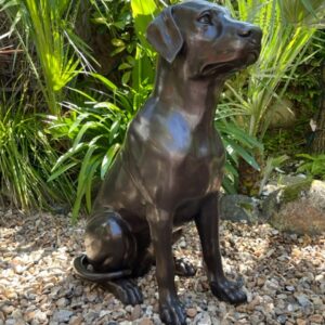 Labrador Dog Solid Bronze Sculpture 2 | Avant Garden Bronzes