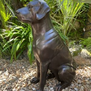 Labrador Dog Solid Bronze Sculpture 3 | Avant Garden Bronzes