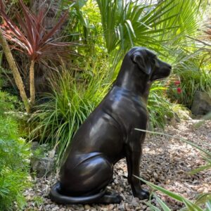 Labrador Dog Solid Bronze Sculpture 4 | Avant Garden Bronzes