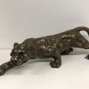 Solid Bronze Jaguar Wild Cat Sculpture 2 | Avant Garden