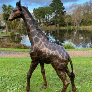 Giraffe Baby Bronze Sculpture Lifestyle 7 | Avant Garden Bronzes