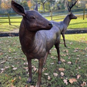 Stag & Doe Bronze Sculptures Lifestyle 4 | Avant Garden Bronzes