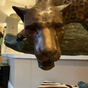 Leopard Muzzle Close Up Bronze Sculpture 1 | Avant Garden Bronzes