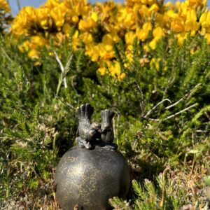 Love Doves Mini Cremation Urn Memorial For Ashes Bronze Sculpture MESU 19