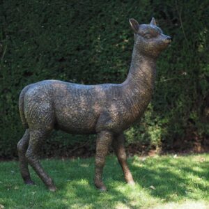 Alpaca Solid Bronze Sculpture 1 | Avant Garden Bronzes