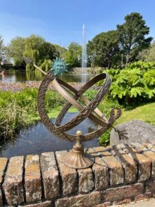 Armillary Sphere Sundial 48cm Sun & Moon Faces Bronze Sculpture AR 4 2 | Avant Garden Bronzes