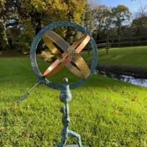 Armillary Sphere Sundial Atlas 73cm Bronze Garden Art Sculpture AR 10 1 | Avant Garden Bronzes