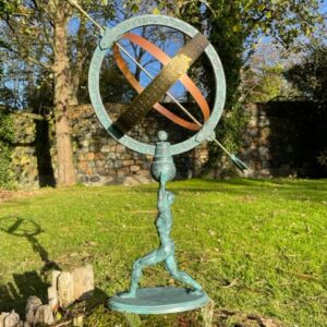 Armillary Sphere Sundial Atlas 73cm Bronze Garden Art Sculpture AR 10 4 | Avant Garden Bronzes