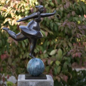 FIBA 33 Ballerina On Finial Ball Dancer Bronze Sculpture 1 | Avant Garden